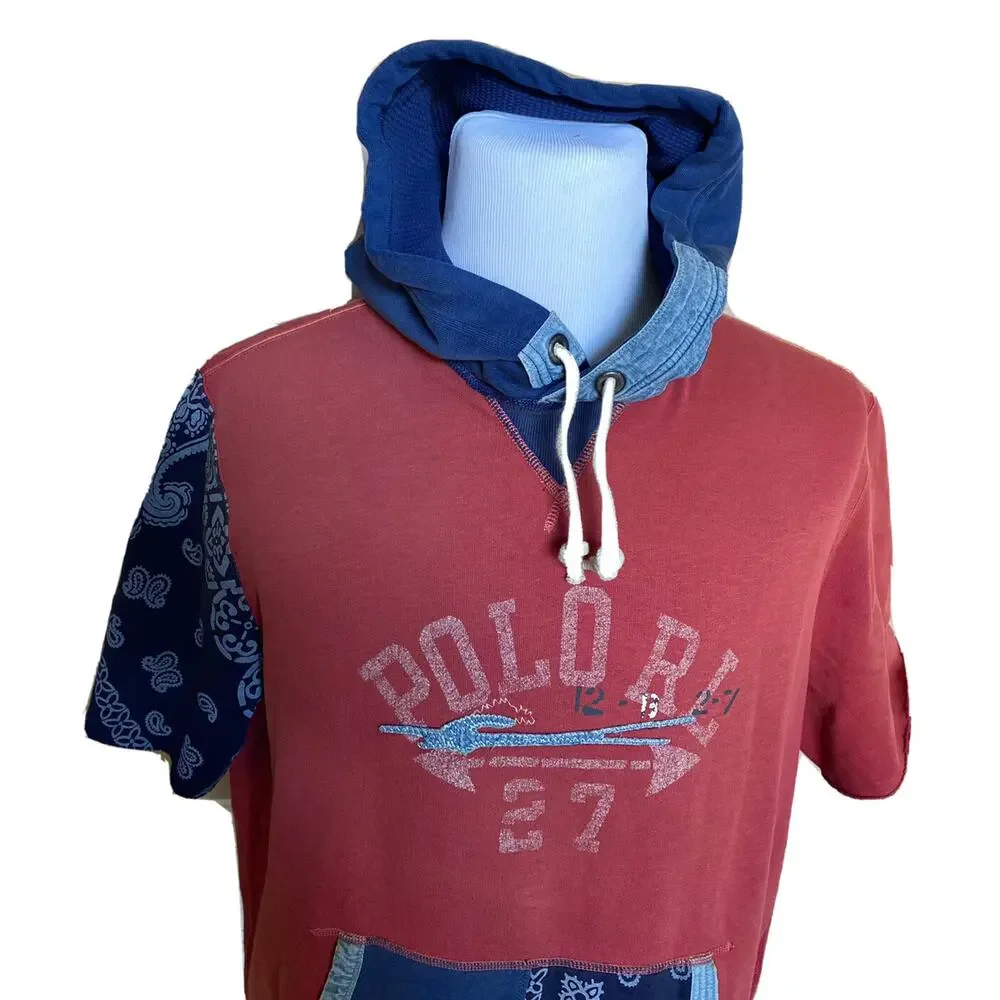 Polo Ralph Lauren Logo Short Sleeve T-Shirt with Hoodie Large NWT $188